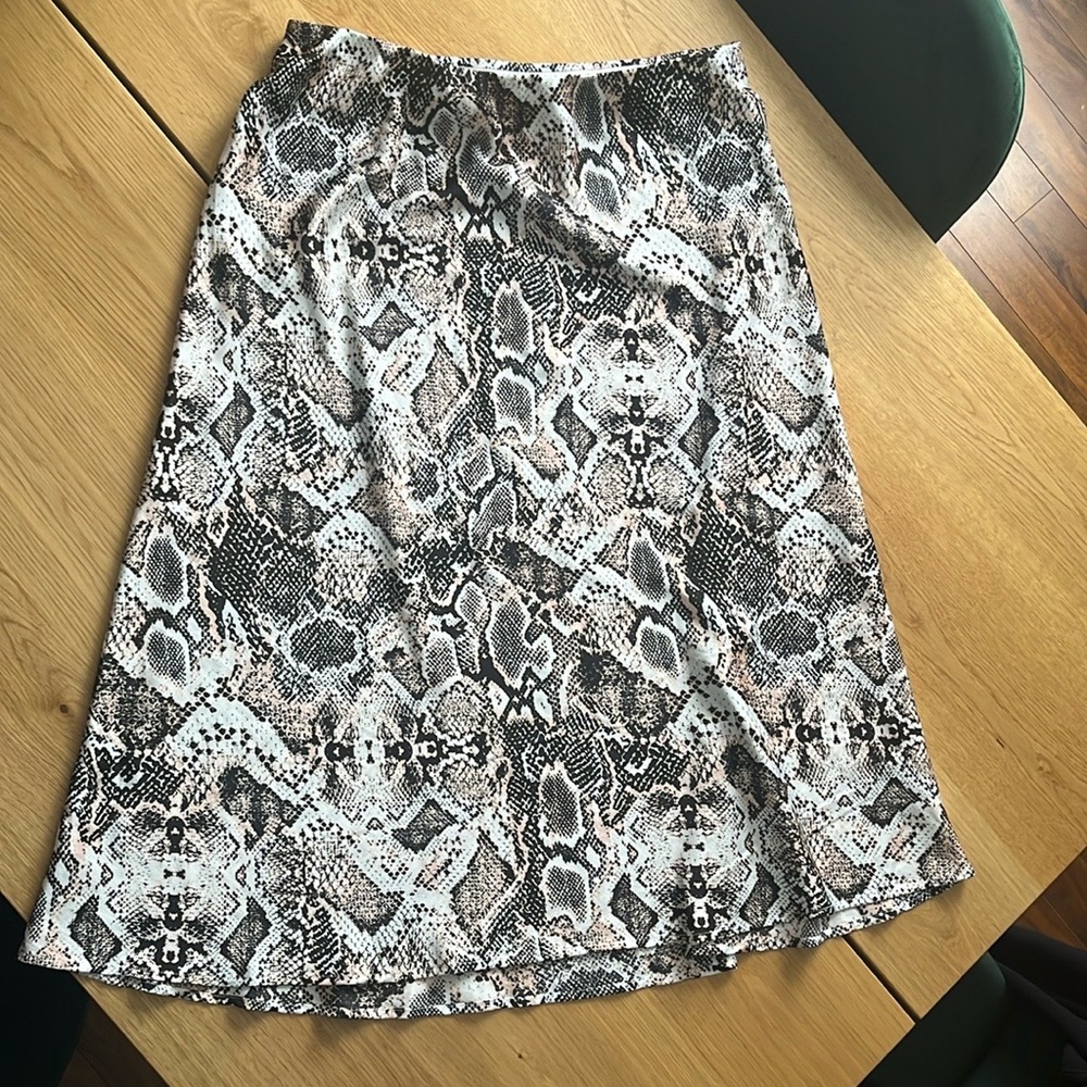 Dex Snake Print Slip Skirt